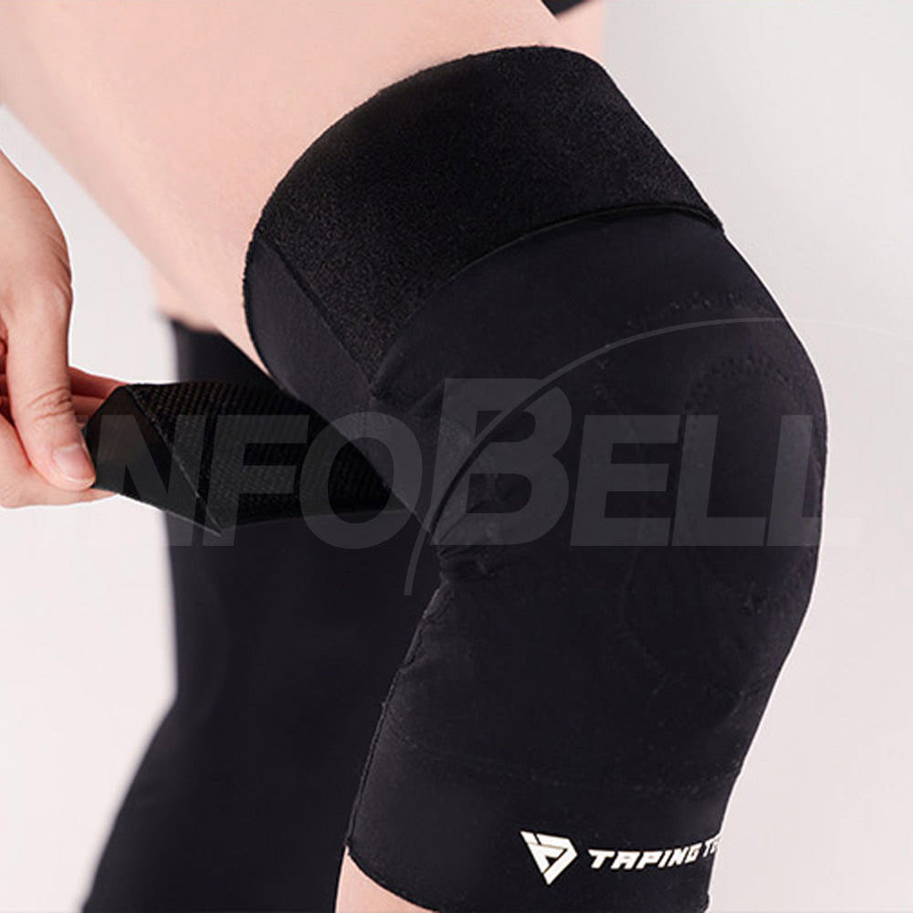 [TV홈쇼핑정품 인포벨]이정빈 원장 4세대 테이핑테크 무릎집중형 보호대 블랙 입는테이핑 헬스 스포츠 보호대, 1세트 39,800원