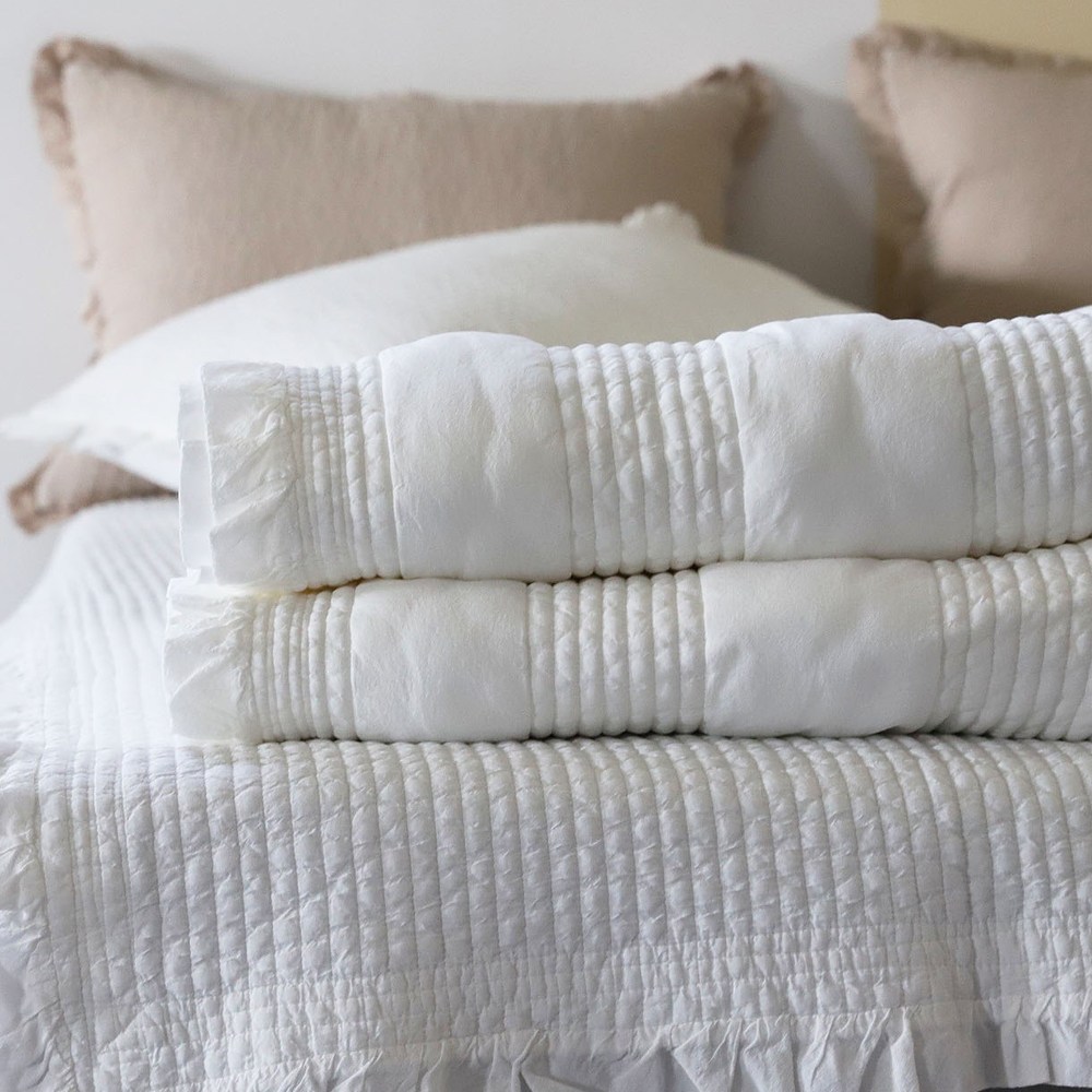 한빛 프릴 사계절 순면 아사 워싱 피그먼트 홀짝 누빔 퀸 라지킹 이스턴킹 침대패드 단품, 핑크 68,900원