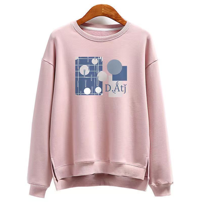 Makone 여성 맨투맨 프린트 라운드넥 루즈핏 옆트임 캐주얼 긴팔 데일리 21,510원