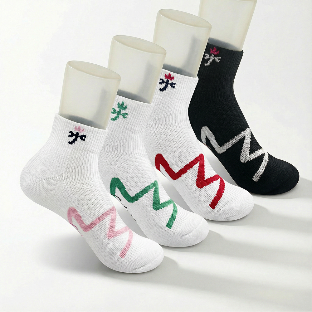 까스텔바작 CSW-128 여성 압박쿠션 골프양말 4켤레 스포츠 테니스 배드민턴 중목 양말, 4개, 혼합 20,000원