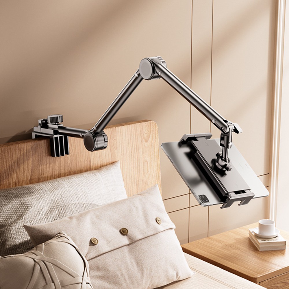 최신형 핸드폰 태블릿 침대 테이블 고급 거치대 4단 관절 + 4~13인치 + 360도 회전 13,950원