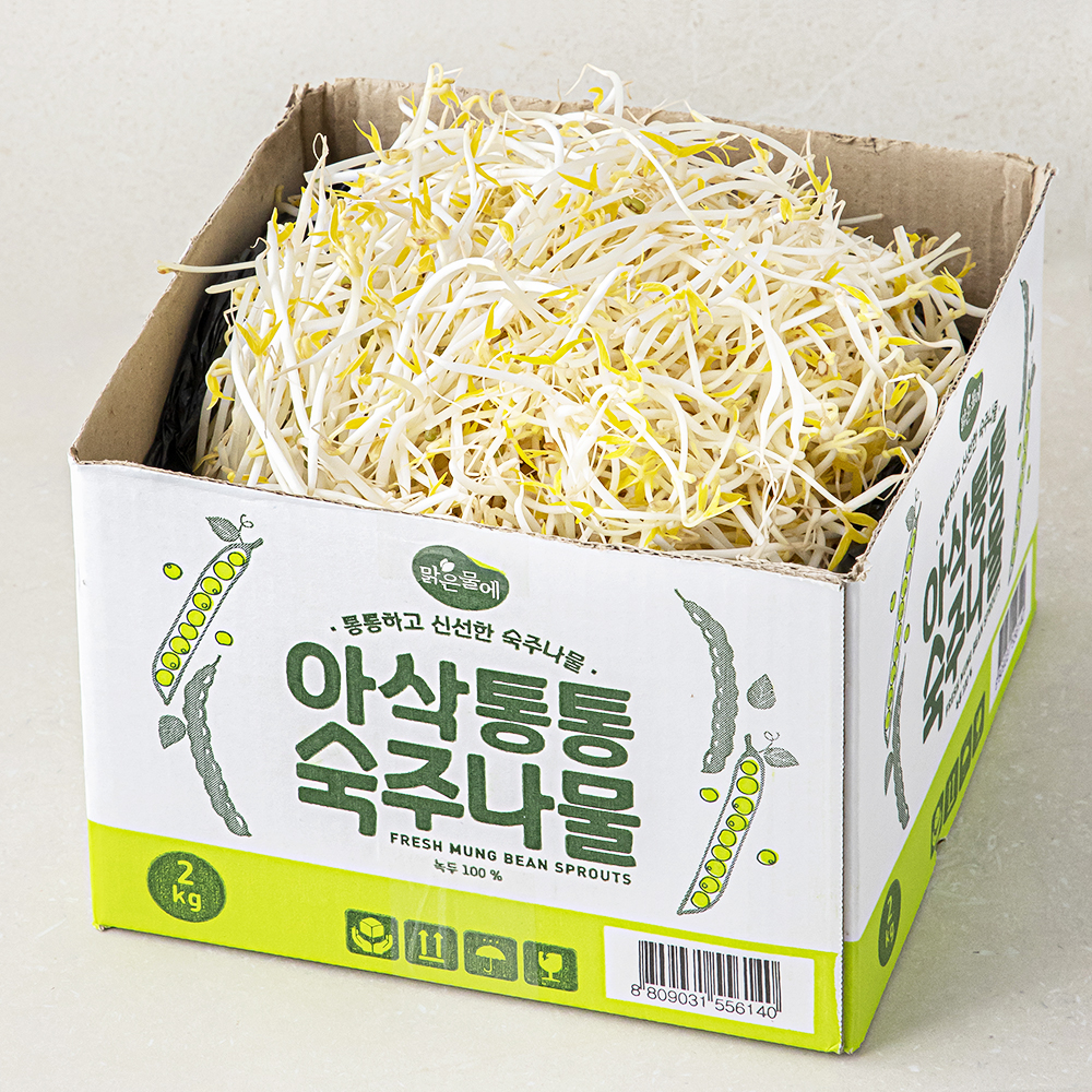 [로켓프레시] 맑은물에 아삭통통 숙주나물, 1박스, 2kg 5,900원