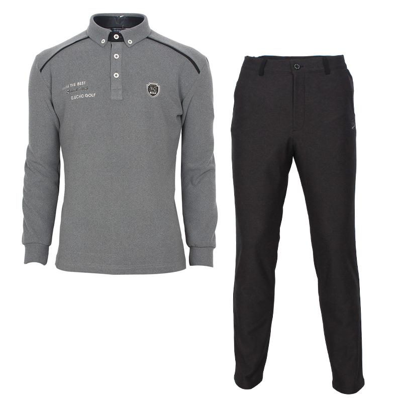 [세트구매할인]그렌에코 얇고 따뜻한 버튼다운카라 긴팔티셔츠+기모팬츠(ges25504+ges25804 진브라운) 114,800원