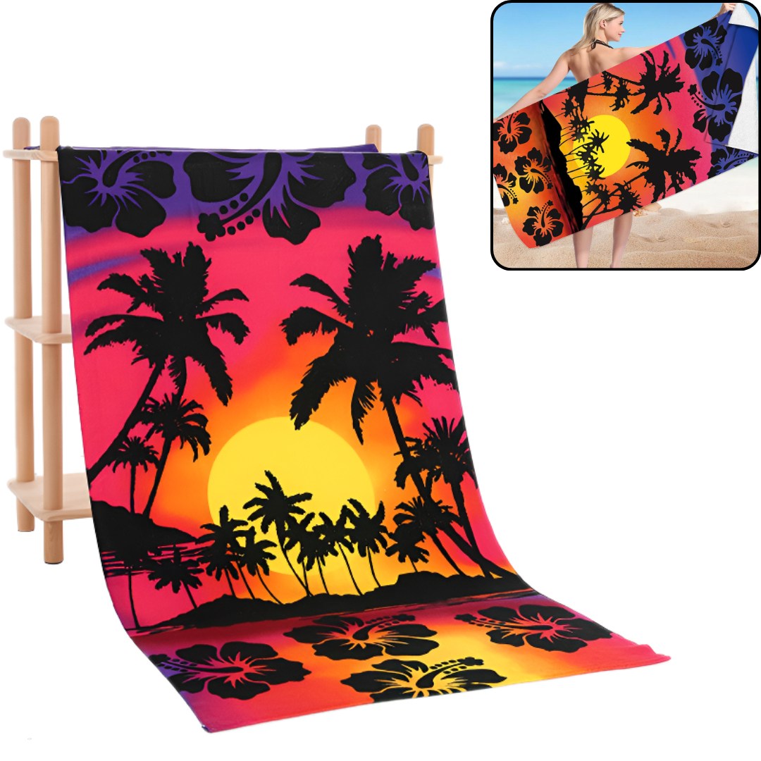 비벤너스 부드러운 성인 물놀이 대형 극세사 비치타올, 1개, 야자수꽃 9,000원