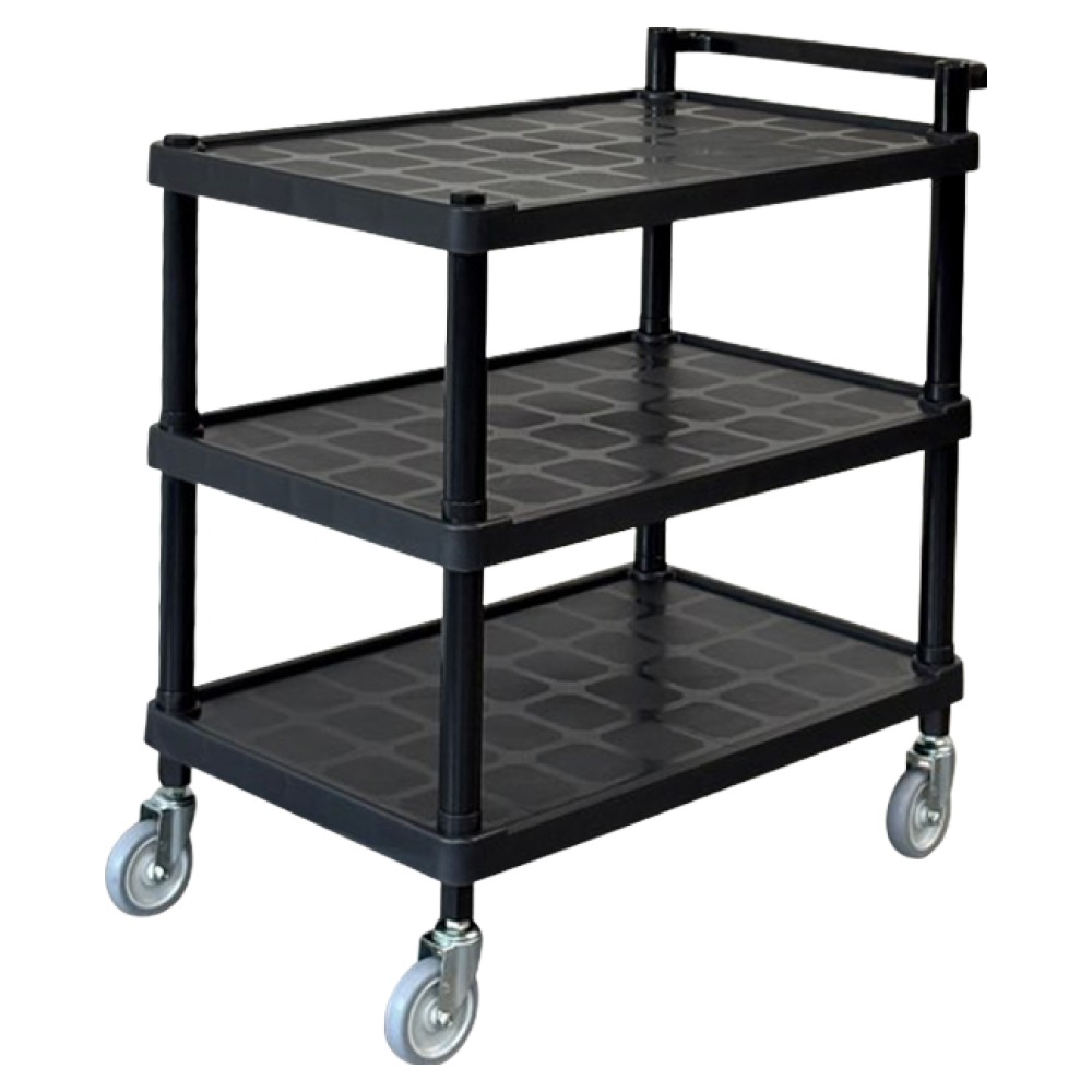 크린핏 3단 ABS 식당 서빙 카트 검정 (회색 바퀴), 1개 89,900원