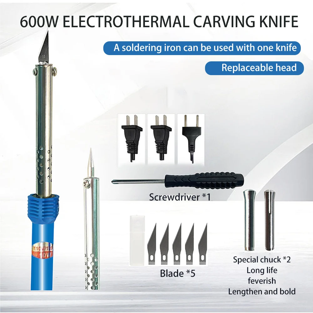 다목적 플라스틱 비닐 미국/EU 플러그 조각에 대 한 납땜 인두와 9Pcsset 전기 뜨거운 칼 커터 도구 키트 10,800원