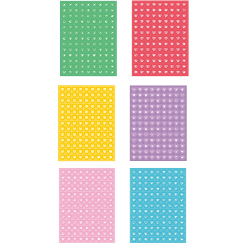올리브파티 하트 글리터 홀로그램 알파벳 다꾸 스티커 6종 세트, 혼합색상, 1세트 5,900원