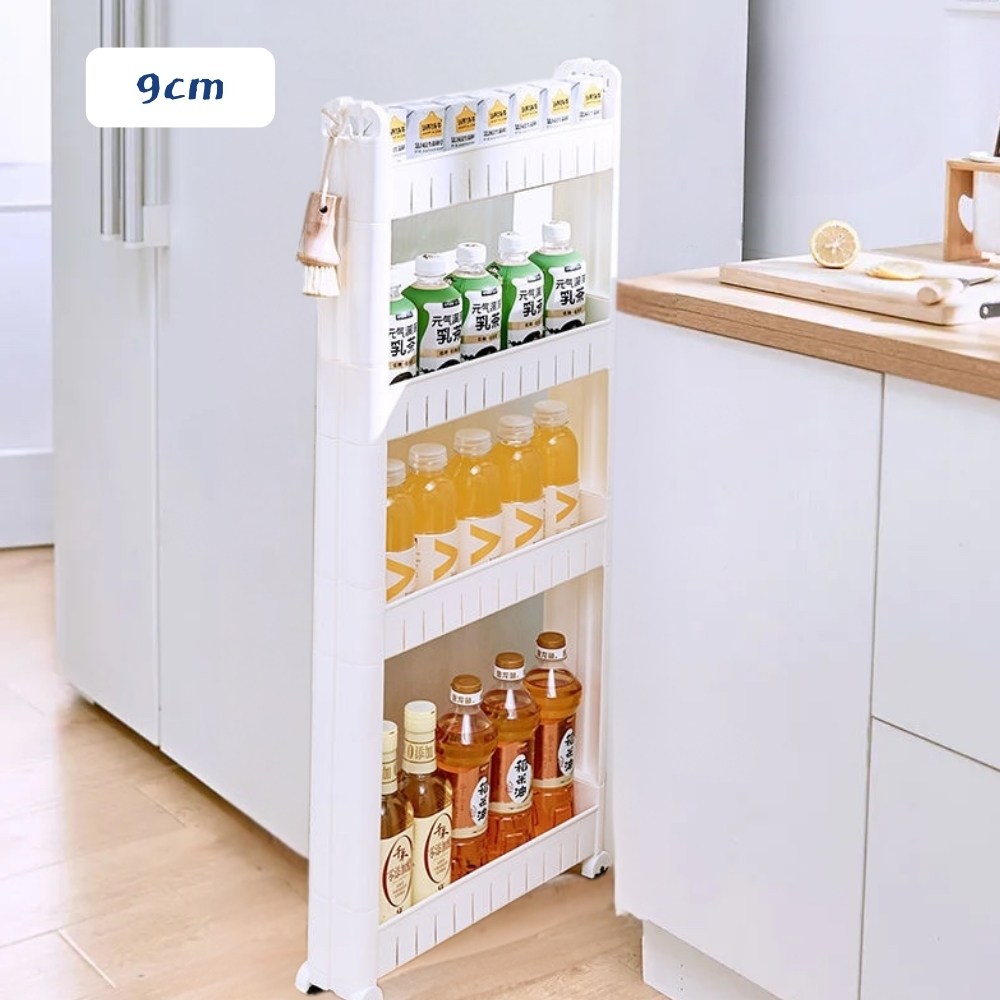 위노라 폭 9/10CM 초슬림 이동식 틈새 수납장 주방 거실 욕실 다용도 수납선반 29,900원