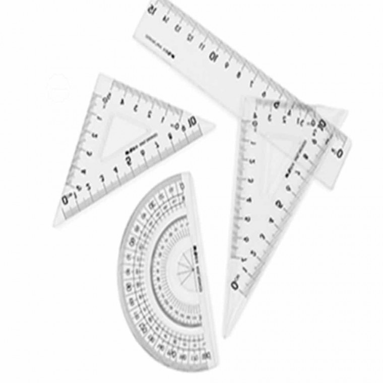 투명 문구 각도기 삼각자 4종세트 STAEDTLER CLOVER 제도세트, 1개, 상세페이지 참조 4,840원