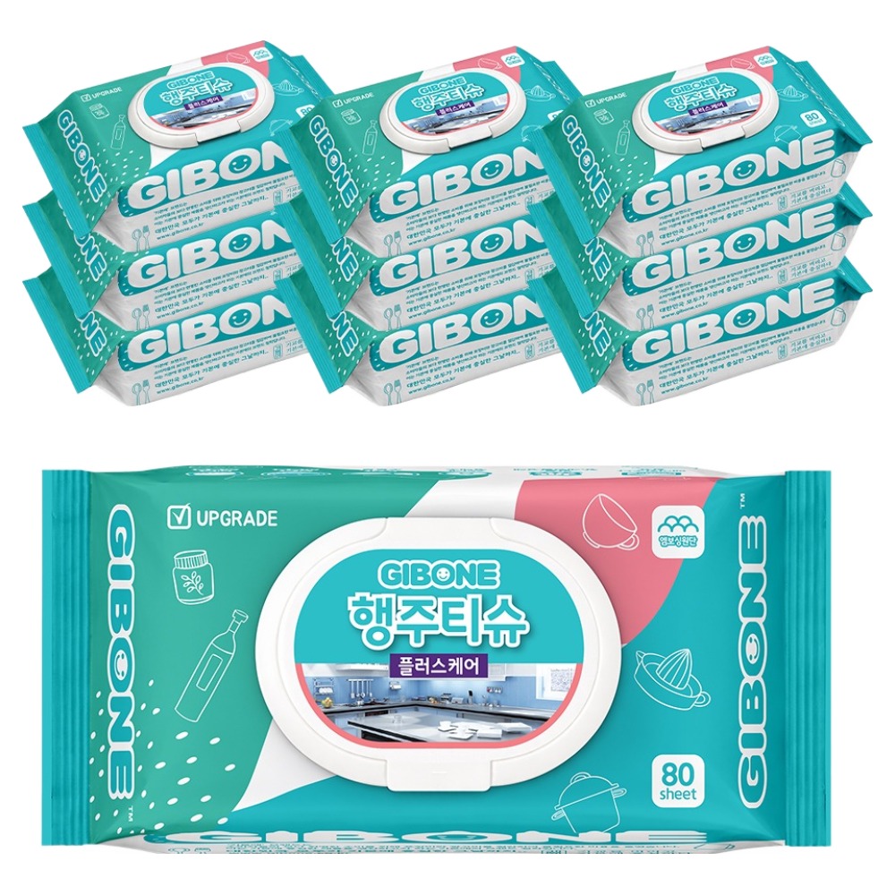 기본에 행주티슈 플러스케어 캡형, 80개입, 10개 21,900원