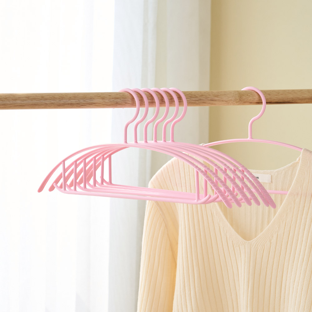 리브맘 어깨뿔방지 베이직 니트 옷걸이, 베이비핑크, 50개, 현재가 13,800원