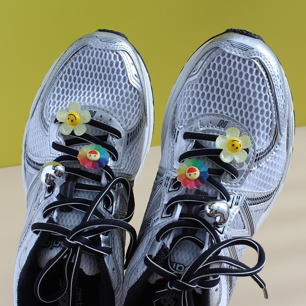 체크 스마일꽃소 6p세트 슈참 슈즈참 신꾸 운동화꾸미기 신발꾸미기 클립형 악세사리 파츠 9,900원