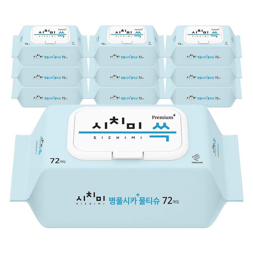 시치미 쓱 병풀시카 플러스 아기물티슈 캡형 11,400원