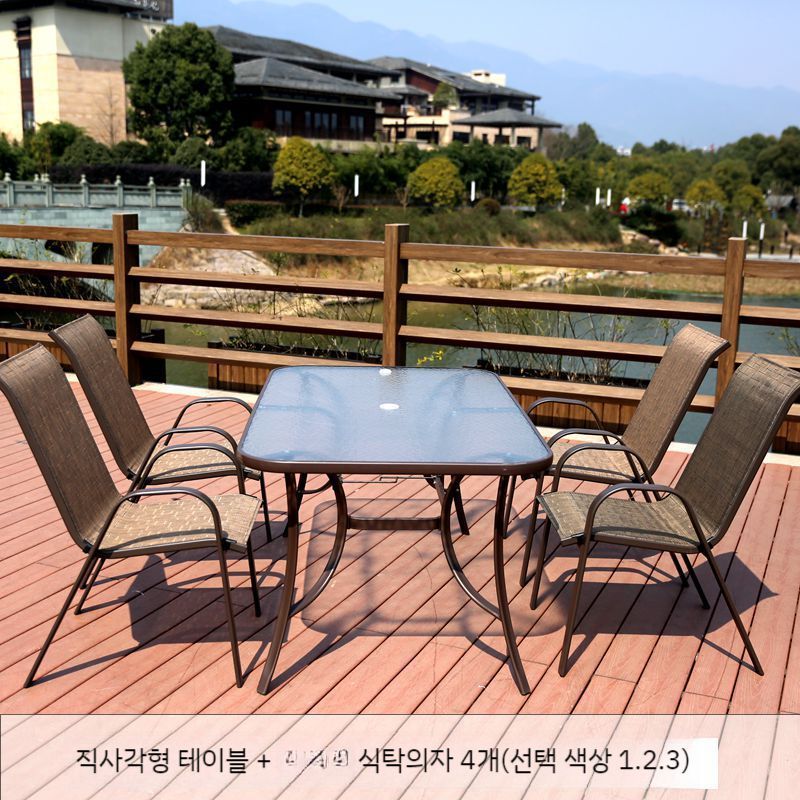 야외 파라솔 테이블 의자 접이식 테라스 베란다 전원주택 의자세트 편의점 야외용 231,400원