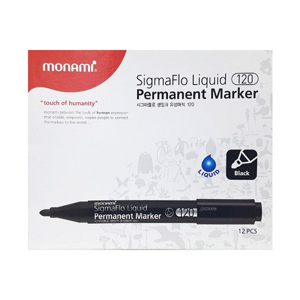 모나미 생잉크유성매직120 (흑)1타12자루입/402620/시그마플로/유성매직 10,000원