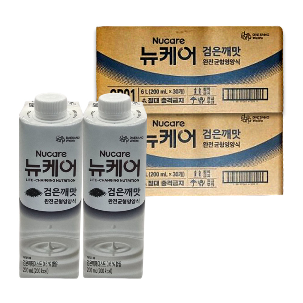 뉴케어 검은깨맛 뚜껑타입 60개 식사대용 환자 노인 균형 영양식 비타민 미네랄 간편식, 60개, 200ml 123,200원