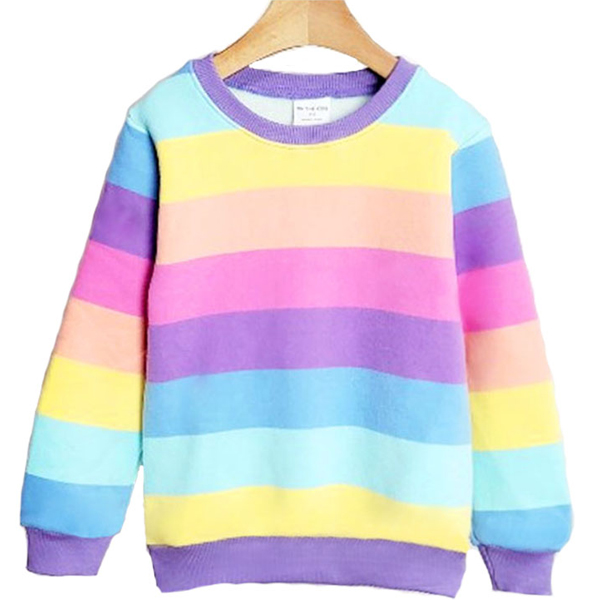 온더키즈 아동용 무지개 기모 퍼프 맨투맨 26,800원