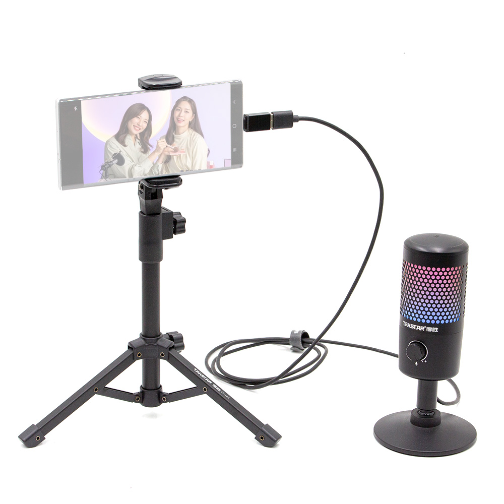 스마트폰 방송 촬영 녹음 스페셜 세트 TAKSTAR GX1 RGB 콘덴서 마이크 휴대폰 OTG 젠더 포함 66,600원