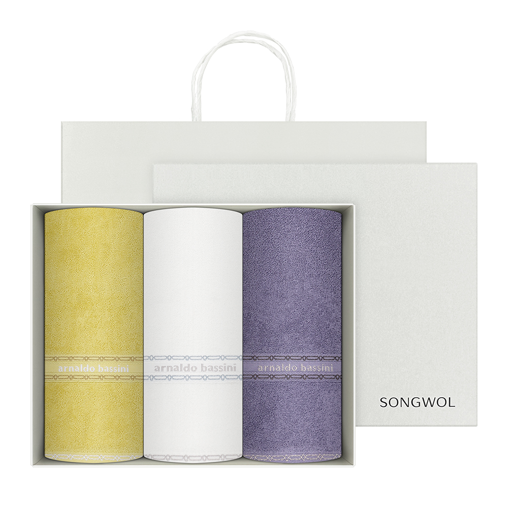 송월타월 아날도바시니 AB체인 세면타월 140g 면사 3p + 패키지 박스 + 쇼핑백 10,710원