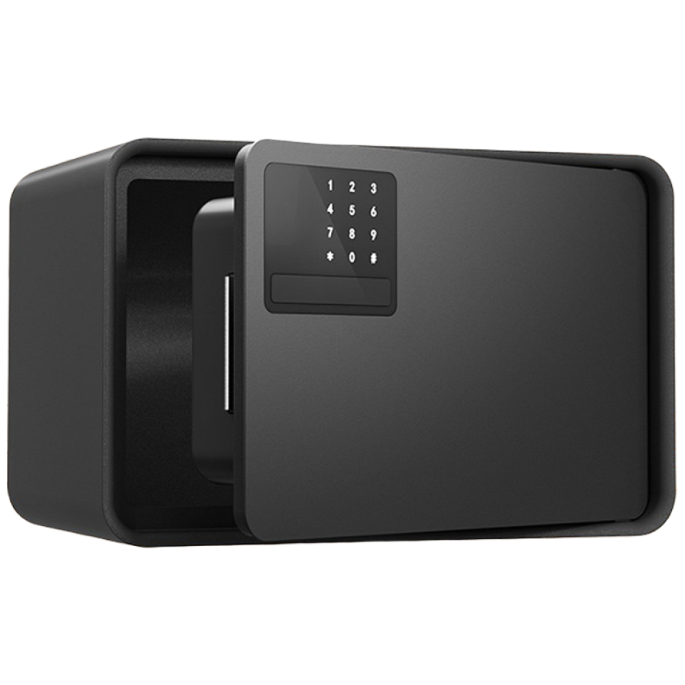 우브로 가정용 금고 예쁜 깔끔한 튼튼한 소형 지문 비밀번호 스마트 미니 금전함, 블랙 109,000원