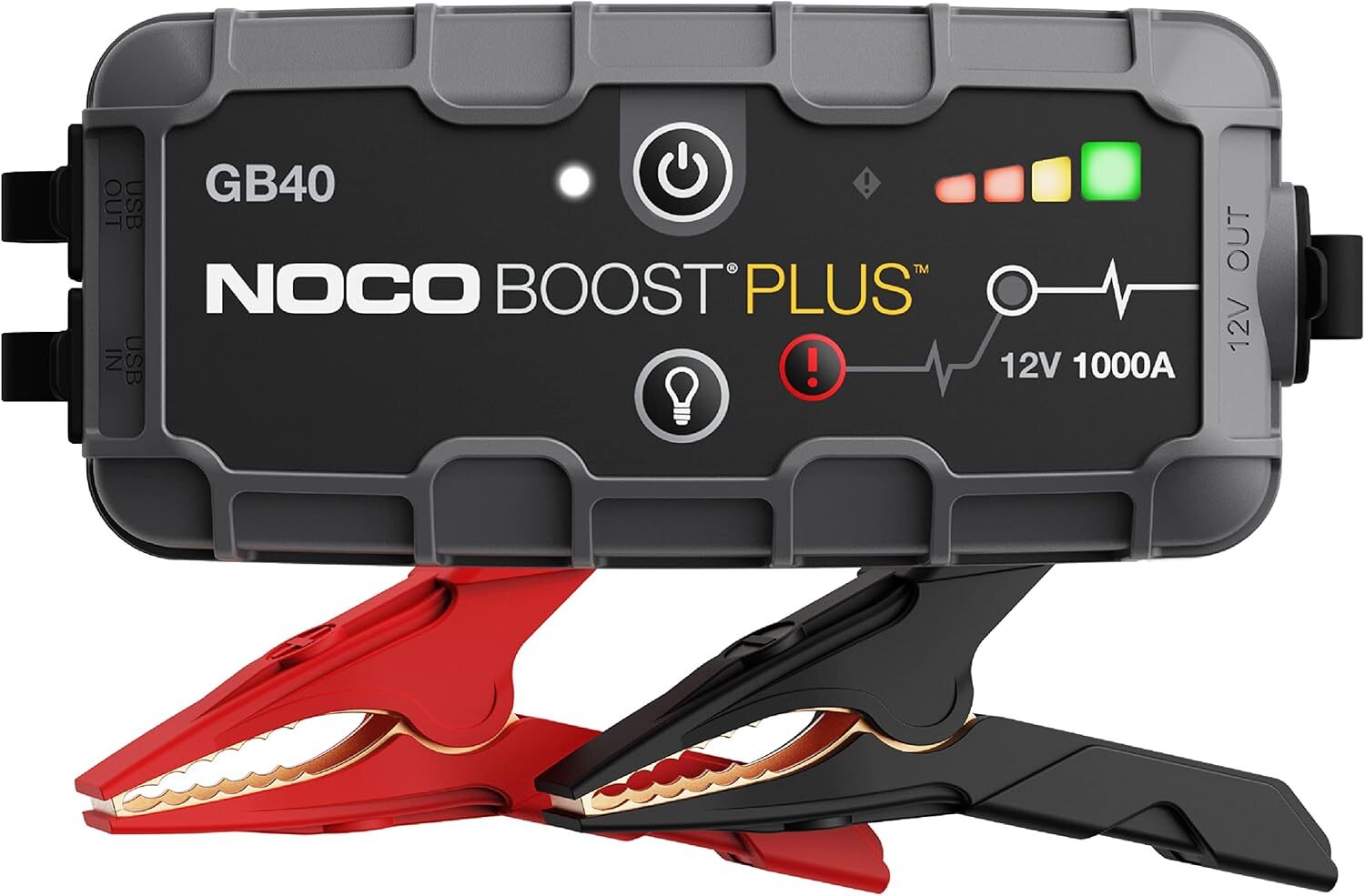 NOCO Boost GB40 1000A 울트라세이프 점프 스타터 - 12V 리튬 배터리 부스터 팩 휴대용 박스 파워 뱅크 및 케이블 6.0L 가솔린 3.0L 디젤 엔진용 244,600원