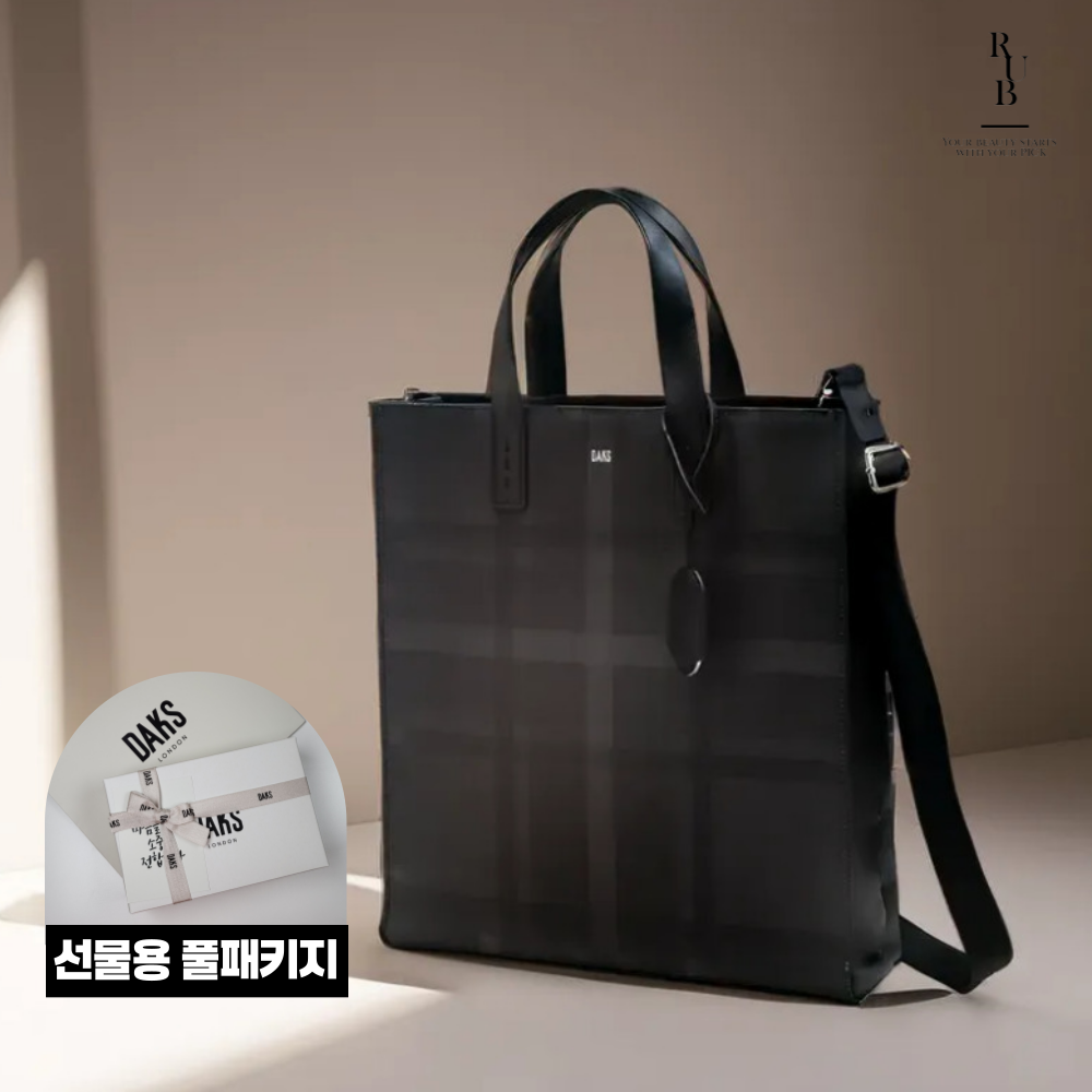 [닥스] 남성 블랙 타탄체크 M사이즈 토트백 선물용 풀패키지 203,650원