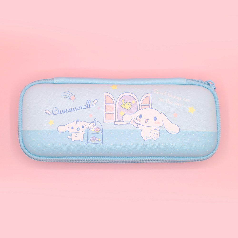 산리오 시나모롤 필통 EVA 2단 귀여운 캐릭터 중학교 예쁜 플라스틱필통 선물 필통파우치 하드케이스 연필케이스, 1개 12,500원