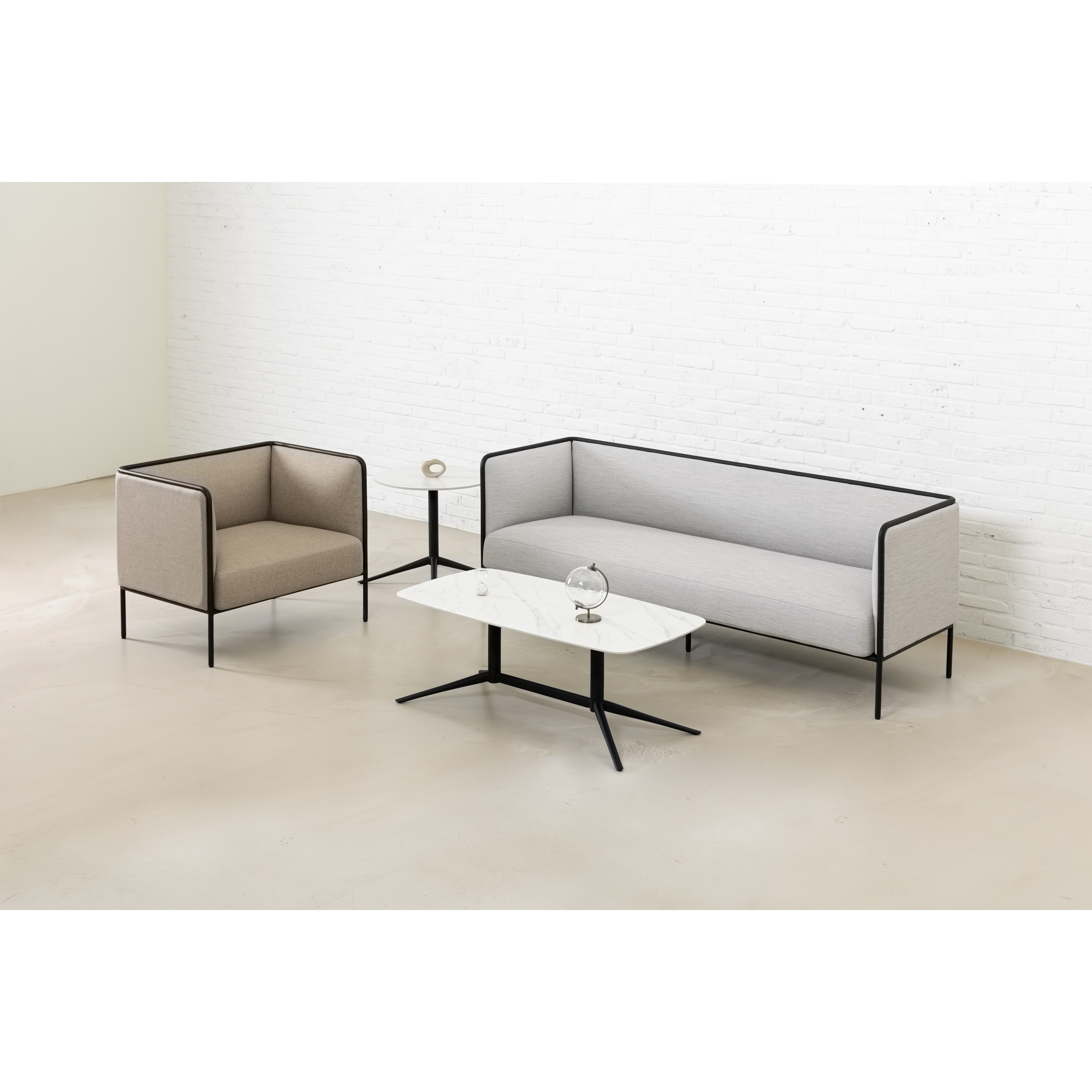 <온리가구엔®> 카페 거실 병원 로비 라운지 라인 1/2/3소파. Line 1/2/3seater sofa 신혼선물, 라이트그레이 1,529,000원