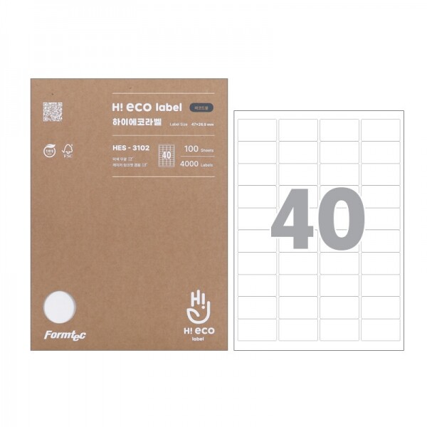 폼텍 하이에코 바코드용 라벨 HES-3102 17,830원