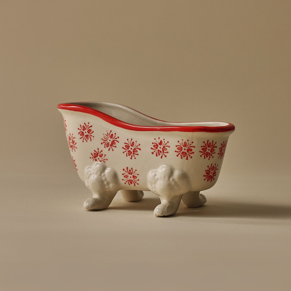 라사본느리드니옹 세라믹 물빠짐 비누 거치대 홀더 욕조 받침대, 블랙(50017-A), 1개 22,900원