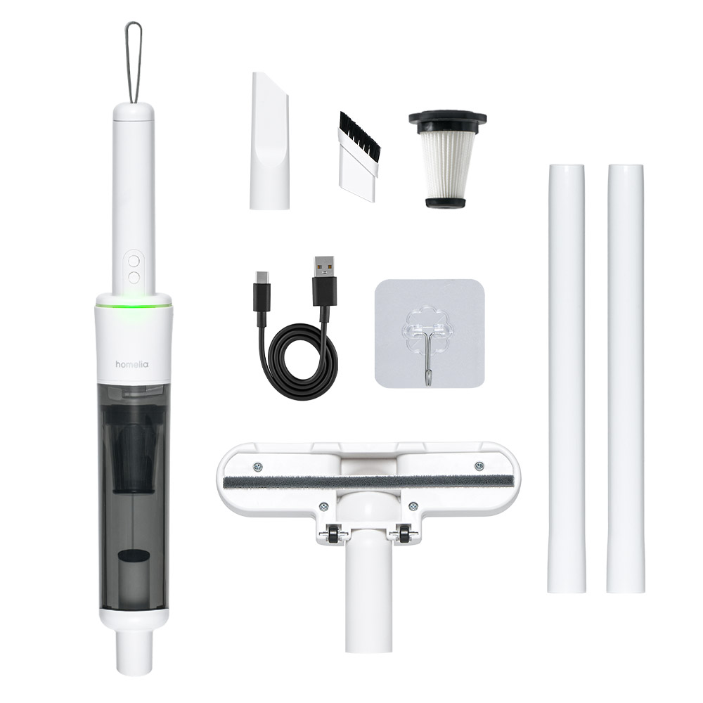 홈리아 BLDC 핸디 스틱 무선 진공 청소기 룸스틱 프로 HA-14BL + 2 in 1 솔 틈새 브러시 + 무타공 거치 후크 세트, 화이트, HA-14BL 48,300원