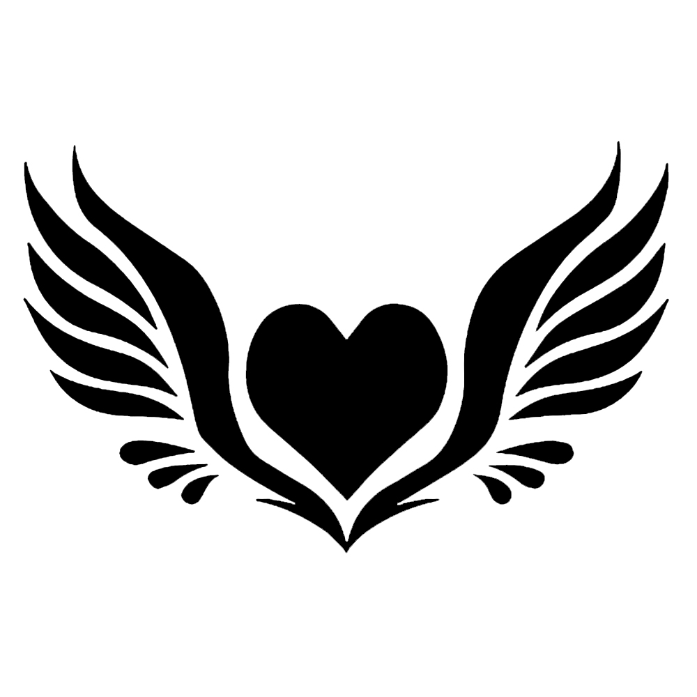 하트 날개 자동차 포인트 스티커 (M사이즈) 9,500원