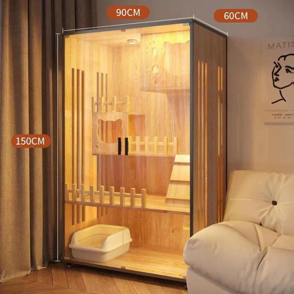 대형 고양이집 원목 호텔 반려묘 실내 하우스 집 숨숨집 케이지 인테리어 냥이 빌라 놀이터 370,190원