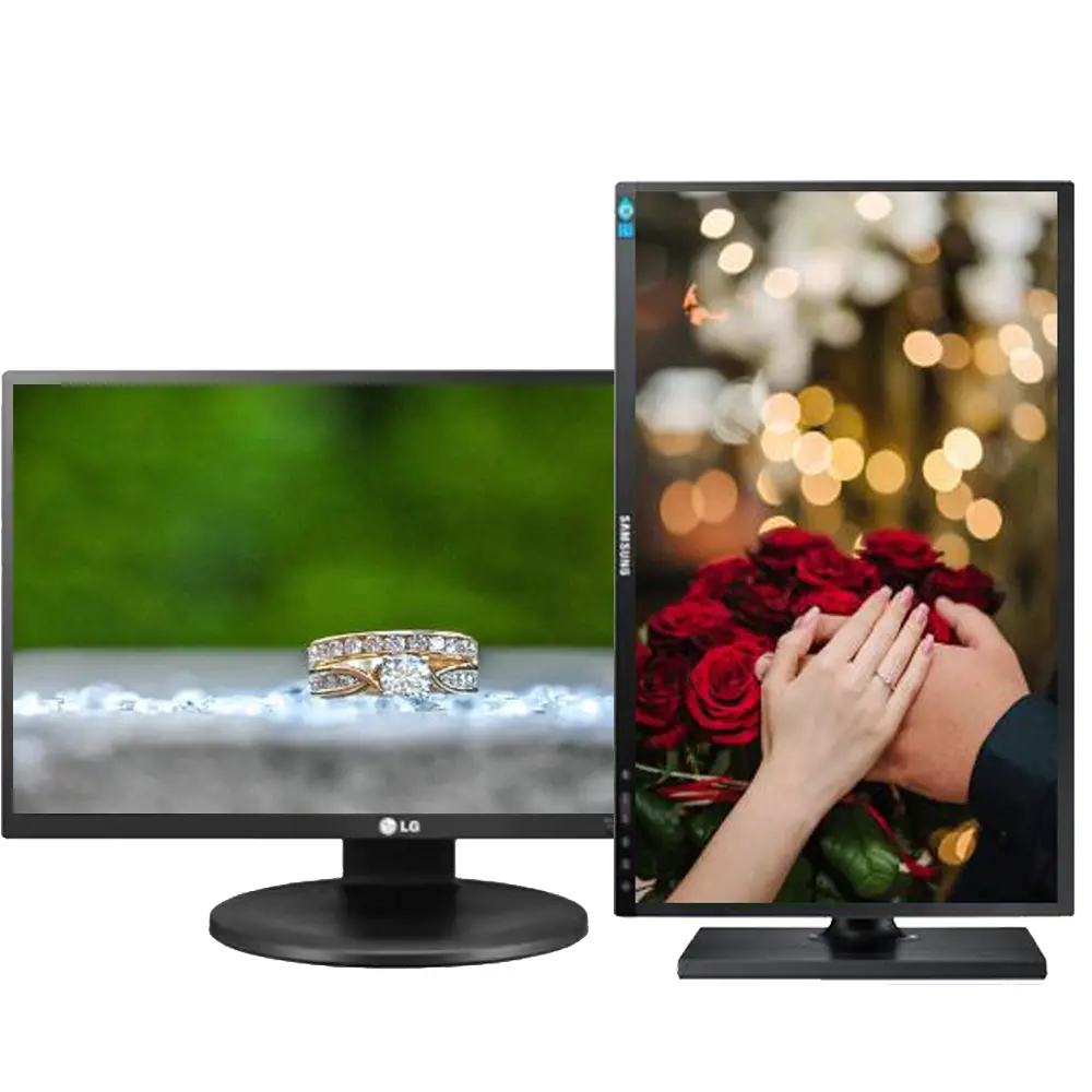 삼성 LG 피벗 높낮이 24인치 세로 모니터 FHD LED 컴퓨터모니터 사무용 업무용 병원용 중고, 61cm, 삼성LG24인치 69,000원