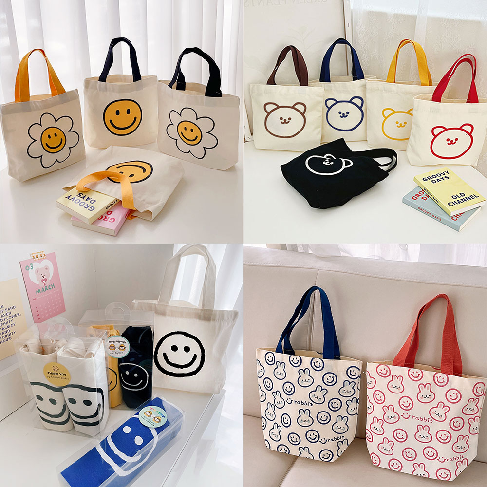 유치원 어린이집 생일 선물 답례품 포장 세트 단체 구디백 미니 에코백 가방, 1개, 01 컬러애니멀 / 블랙 2,400원