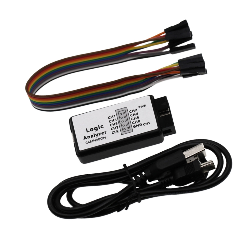 USB 로직 분석기 장치 미니어처 디지털 포켓 크기 8채널 입력 메모리 최대 24MHz 샘플링 속도 테스트 12,290원