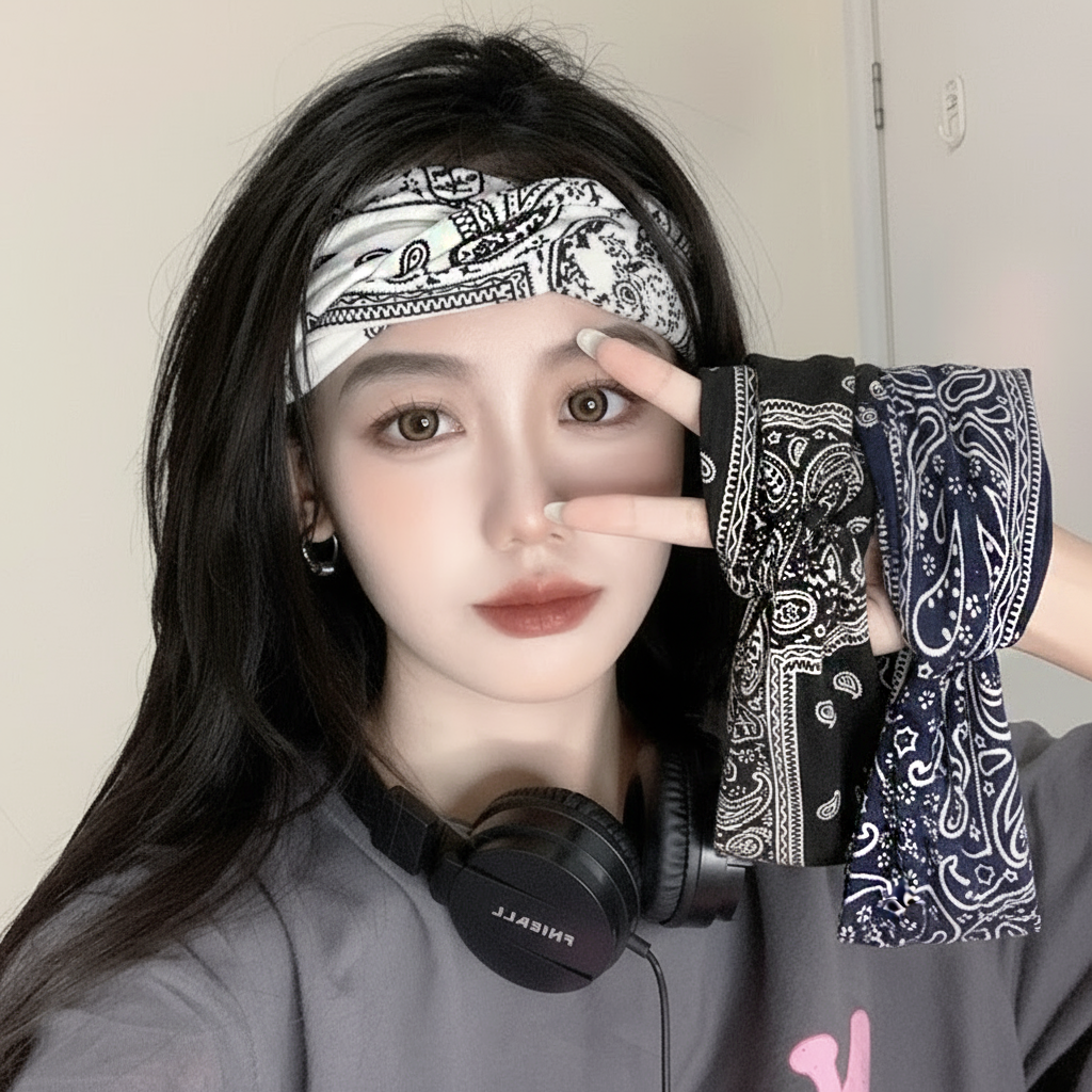 미다미 히피 페이즐리 꼬임 반다나 3종세트 9,900원