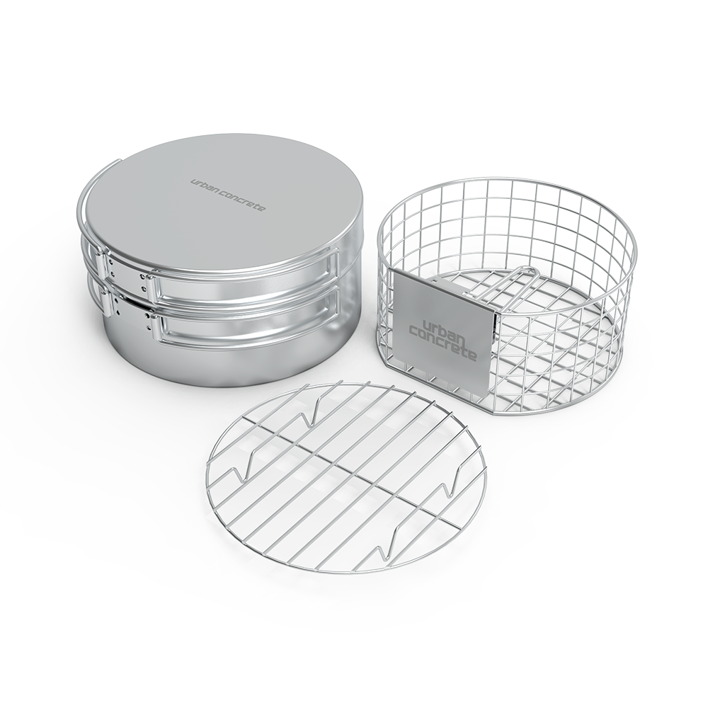 어반콘크리트 캠핑 반합 튀김기, 코펠 (3구), 코펠 튀김기 3구, 1개 59,000원