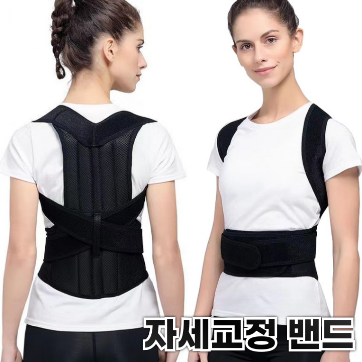 [착한보호대 공식] 자세교정밴드 등 어깨 허리 척추 숄더 고정 보호대 굽은 펴주는, 1개 12,300원