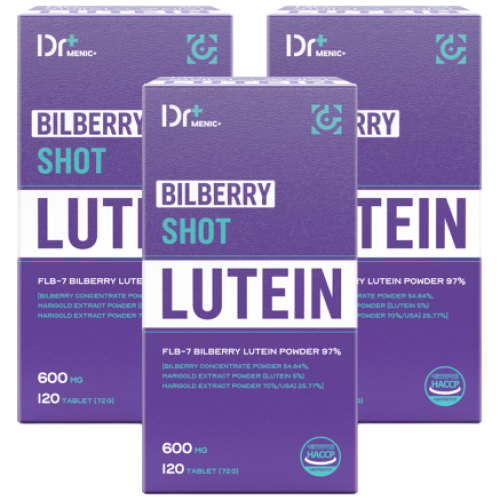 [정품 함량 97%] 빌베리 샷 루테인 마리골드 식약청인증 해썹, 3개, 120정 75,500원