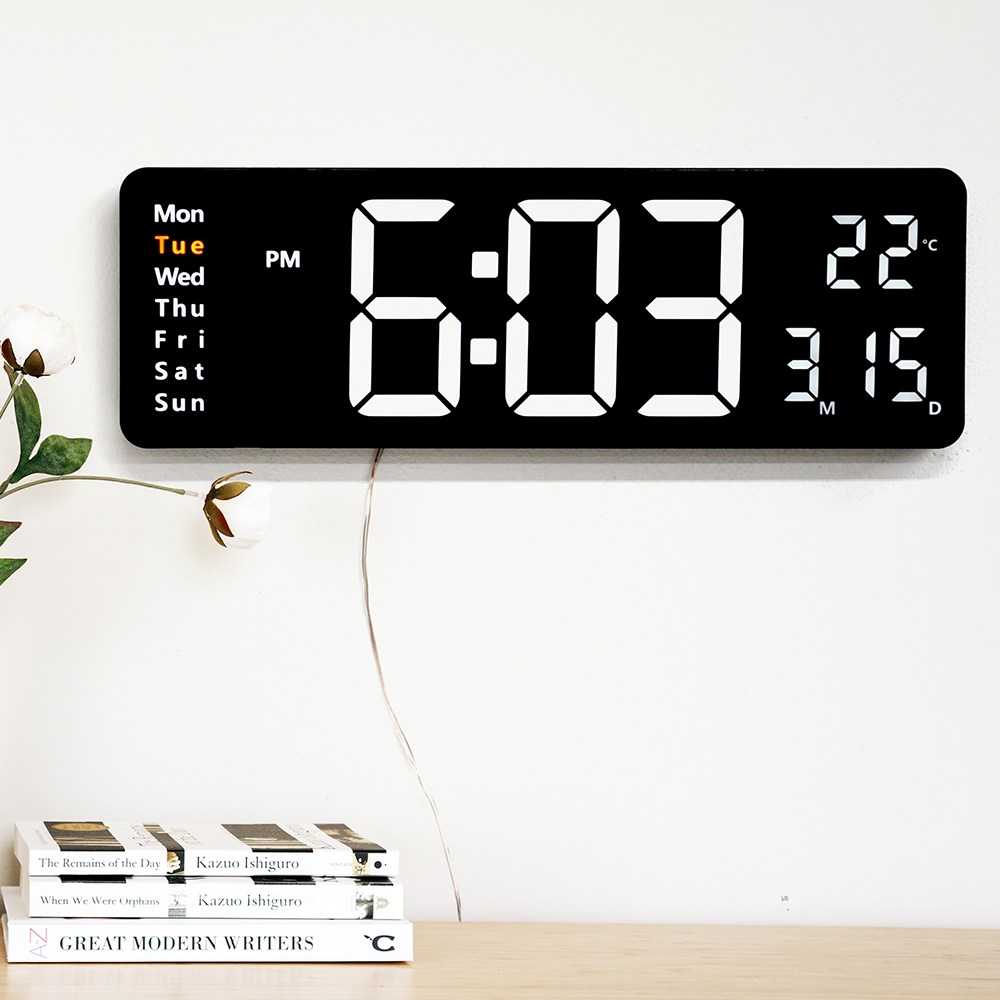 촘스토리 자이언트 빅 LED 벽시계 무소음 디지털 알람 탁상겸용 날짜 온도 37,210원