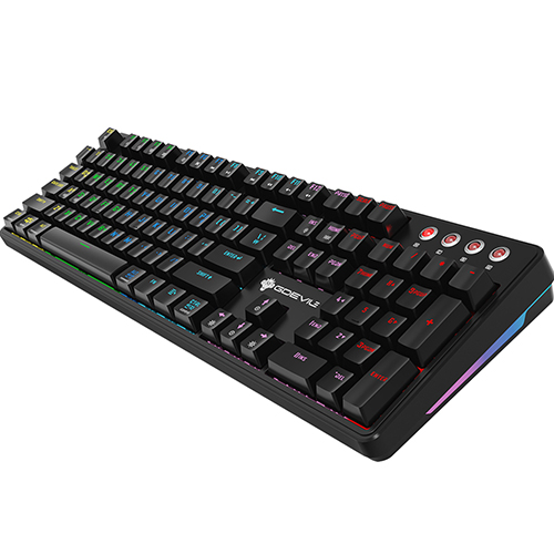 지데빌 스커드 이중사출 키캡 게이밍 기계식 유선 일반형 키보드, 블랙, G917, 적축 41,870원