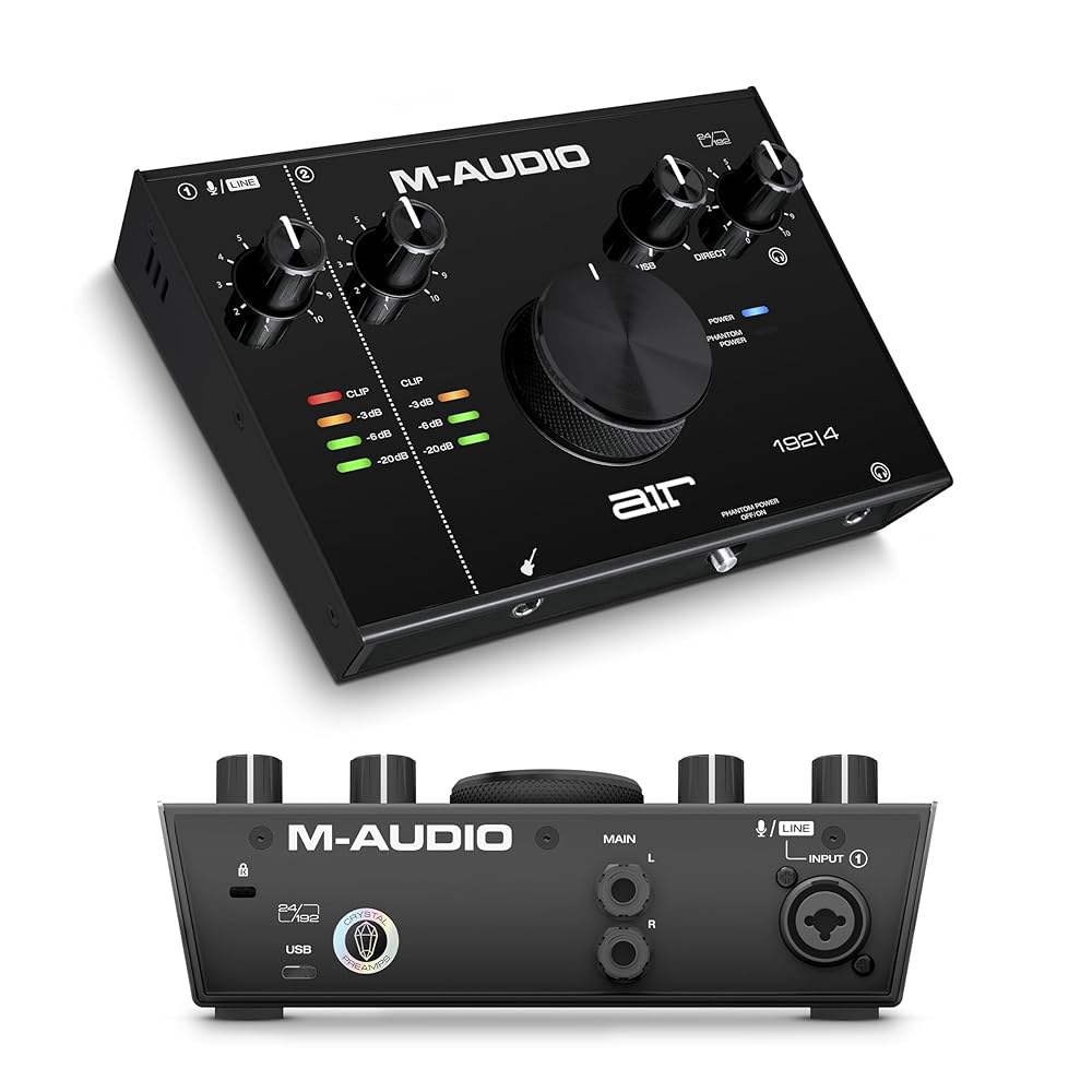 M-Audio Air192x4 USB 오디오 인터페이스 스튜디오 품질 녹음용 XLR 및 라인 입력과 녹음 소프트웨어 251,200원