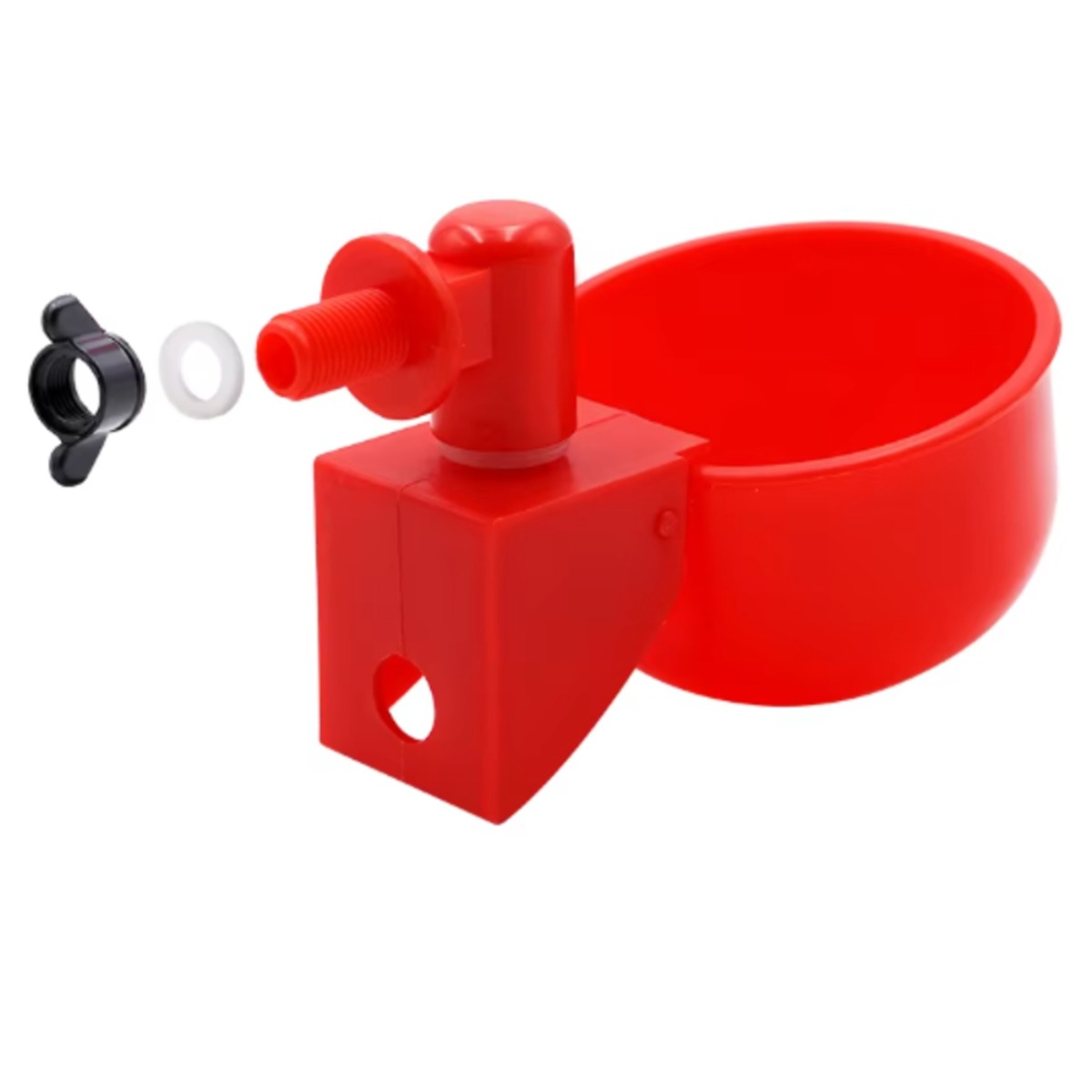 닭물통 병아리 자동 닭물주기 급수기 닭모이통 사료통, 10개, 기본 레드 13,900원