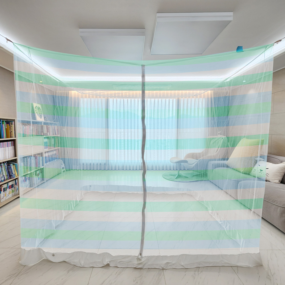 앨플러스 국산 출입문 지퍼 모기장 사각 침대 모기장 30,900원