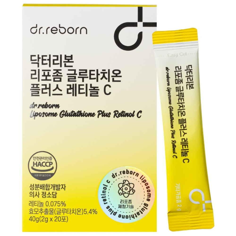 닥터리본 리포좀 글루타치온 플러스 레티놀C 고순도 글루타치온 순도 90% 먹는 레티놀 톤결광 케어 38,400원