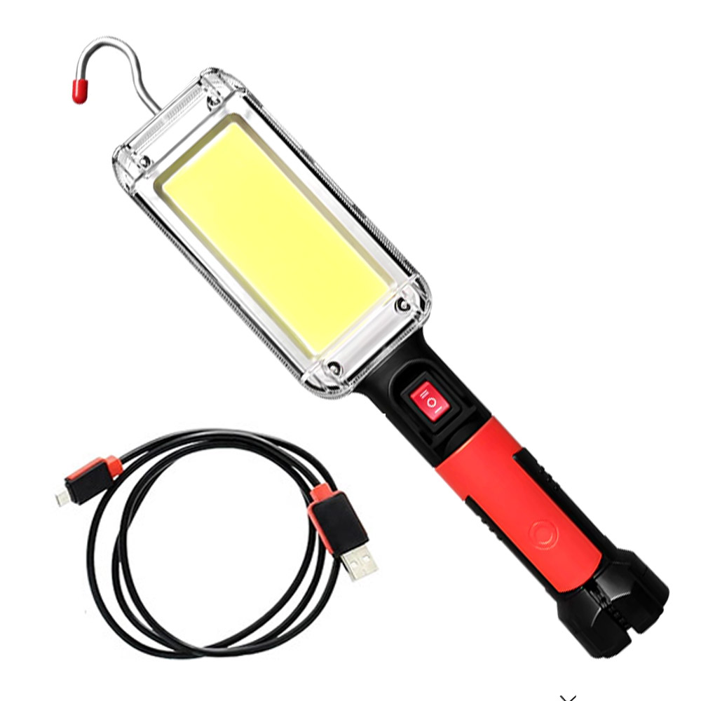 몬스터파워 작업등 COB LED 휴대용랜턴 충전식 집게 자석부착 후레쉬 캠핑등, 1개 22,500원