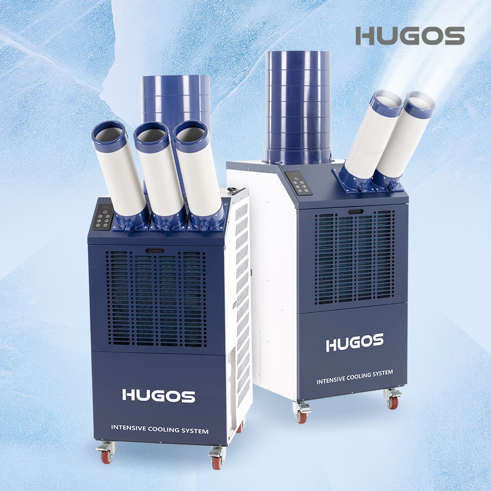 휴고스 산업용 이동식 고급형 2구 에어컨 +(집중냉방/프리필터/친환경냉매) 1,550,000원