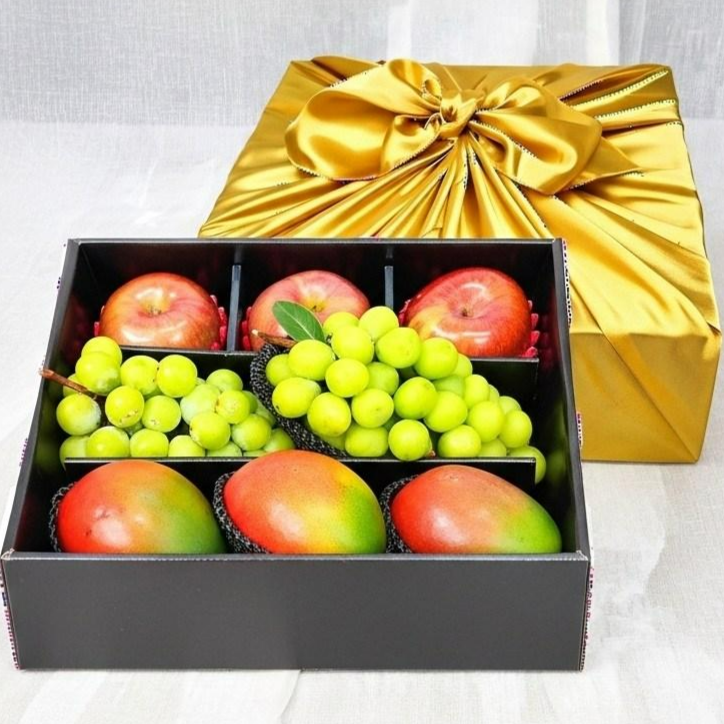 [백화점납품] 고급 포장으로 마음 전하는 9칸 보자기 과일 선물세트 88,120원
