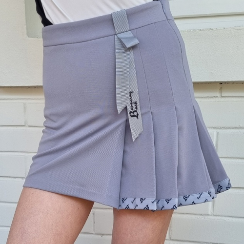 [바운싱백] 리본 옆주름 골프스커트 49,900원